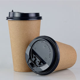 Eco - Friendly Kraft Paper Coffee Cups 8oz 250cc Single Wall PE Film
