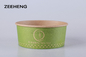 Microwave Takeaway Food Container Biodegradable Kraft Bowl 335gsm