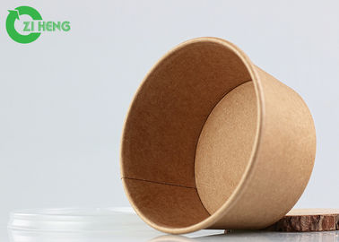 8oz het wegwerpproduct haalt de Kom van Douanelogo printed brown kraft paper voor Soepyoghurt weg