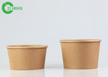 Om Biologisch afbreekbare te gaan de Kommendouane Logo Printed Kraft Paper Bowl van het Soep Beschikbare 16oz Voedsel