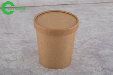 Het Document van Kraftpapier van de voedselrang vormt 16 Oz tot een kom Dubbele PE Met een laag bedekkend Dikke Hoogste Rand voor Salade