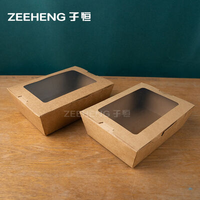 Venster Bruin Kraftpapier Doos Dikte 337gm Met PE-coating Recycleerbaar